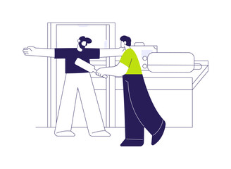 Security scanner abstract concept vector illustration.