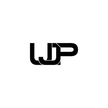 ujp initial letter monogram logo design