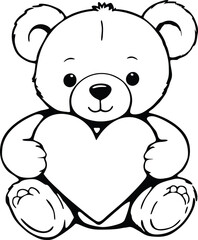 teddy bear holding a heart