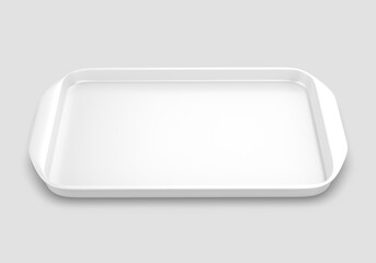 Blank multi purpose tray template 3d illustration.