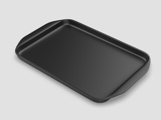 Blank multi purpose tray template 3d illustration.