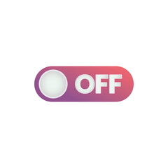 off buttons icon flat vector illustration.