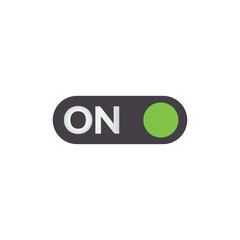 Flat on buttons icon symbol vector Illustration.