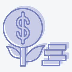 Icon Investment. related to Finance and Tax symbol. two tone style. simple design illustration