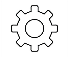 gear vector icon. editable stroke outline icons set. vector illustration.