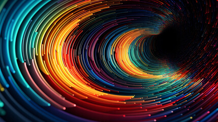 Fototapeta premium Abstract Circular Data Visualization