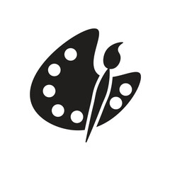 Flat palette icon symbol vector Illustration.