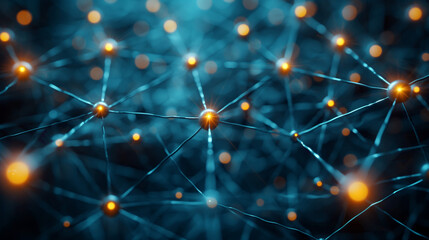 Interconnected Networks - Visuals of digital and neural networks. 