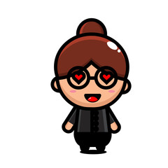 
illustration of a smiling female lawyer