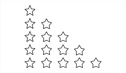 star rating vector icon. editable stroke outline icons set. vector illustration.