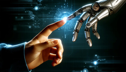 hand touching interface