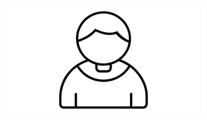 person icon. editable stroke outline icons set. vector illustration.