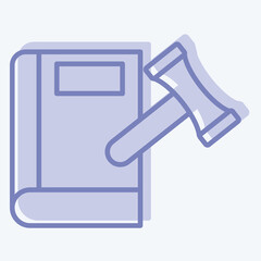 Icon Tax Book. related to Finance and Tax symbol. two tone style. simple design illustration