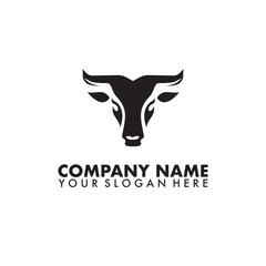 Bull horn logo and symbols template on white background