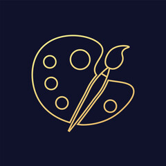 palette icon flat vector illustration.