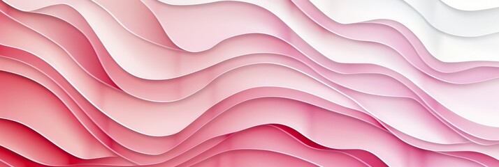 Fototapeta premium pink gradient wavy lines pattern, vector graphic on white background, pink and red color scheme