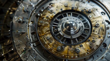 Engraved onto the surface of the capsule are representations of the Large Hadron Collider the powerful machine that helped scientists discover the Higgs boson.