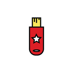 usb flash drive vector type icon