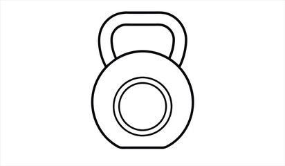 Kettlebell icon. Kettlebell for a sports hall.
