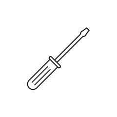 Flat screwdriver icon symbol vector Illustration.