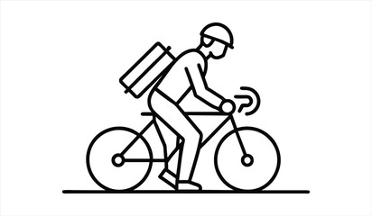 Bicycle Icon. Vector illustration. Editable Stroke.