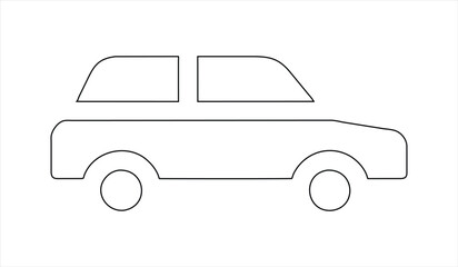 Car icon. Editable Stroke.