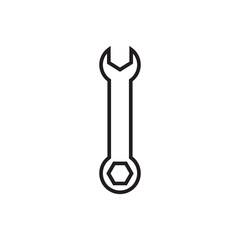 Flat screwdriver icon symbol vector Illustration.