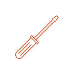 Screwdriver icon flat vector illustration.