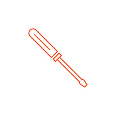 Screwdriver icon flat vector illustration.