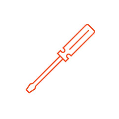 Screwdriver icon flat vector illustration.