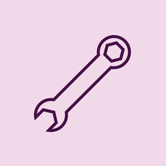 Flat screwdriver icon symbol vector Illustration.