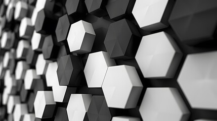 Digital hexagon abstract background. 