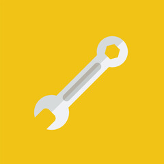 Flat screwdriver icon symbol vector Illustration.