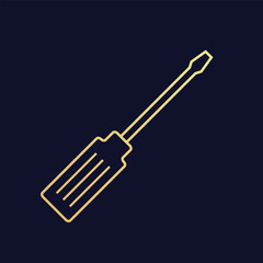 Screwdriver icon flat vector illustration.