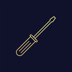 Screwdriver icon flat vector illustration.