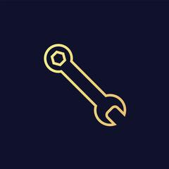 Flat screwdriver icon symbol vector Illustration.