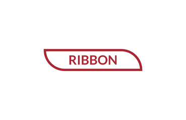 Ribbon red ribbon label banner. Open available now sign or Ribbon tag.