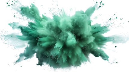 "Green Powder Explosion Vector Stock: Freeze Motion Effect in Vibrant Shades"