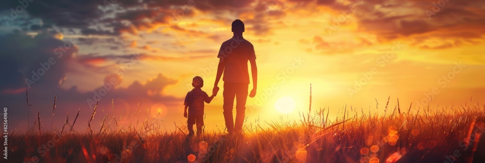 Wall mural father's day background concept with copy space area for text