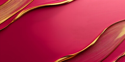 Magenta and gold abstract background, paint texture