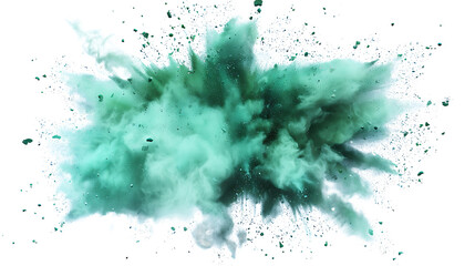 "Green Powder Explosion Vector Stock: Freeze Motion Effect in Vibrant Shades"