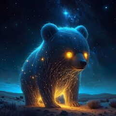 곰 투명 생물발광 광학 꼬마곰 3D 착시 둥근 곳에서 나오는 유령 임프 사막...