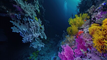 turning the ocean floor into a magical tapestry of colors and life . Generative Ai