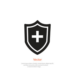shield icon. Security symbol template for graphic and web design collection logo vector illustration.