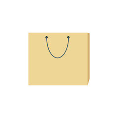 Shopping bag icon. Flat Vector illustration isolated on white background