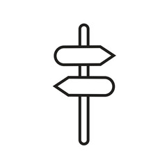 Signpost icon, direction line icon isolated.