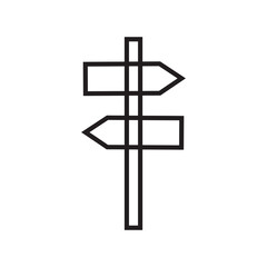 Outline direction icon illustration isolated vector sign symbol.