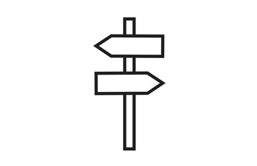 Outline direction icon illustration isolated vector sign symbol.