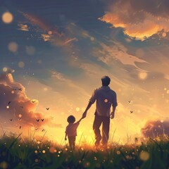 Fototapeta premium father's day background concept with copy space area for text
