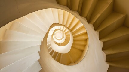 Whimsical Spiral Ascent Spiral staircase. Generative Ai